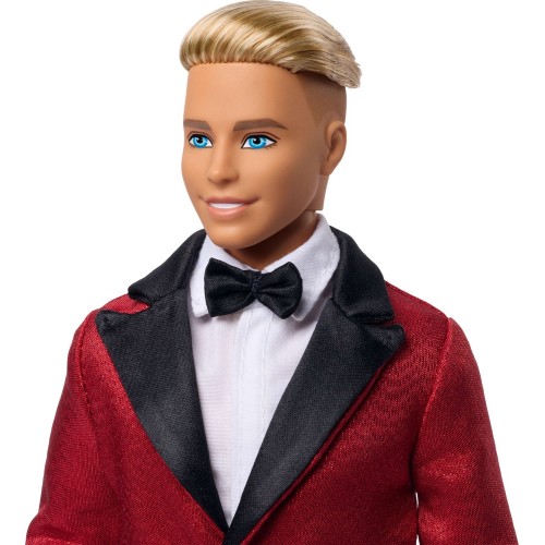 Mattel Barbie Signature 2026 Holiday Blonde Ken Collectible Fashion Doll Wearing Full Suit With Red Jacket JJX87 | Toys-shop.gr