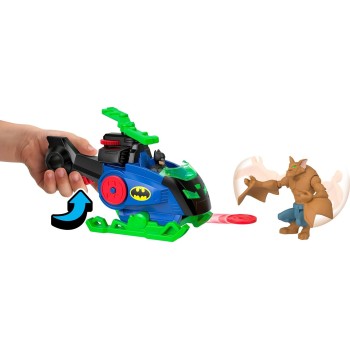 Mattel Imaginext DC Super Friends Batcopter vs Man-bat Set With Batman, Man-bat, Launching Disc (styles May Vary) JML97 | Toys-s