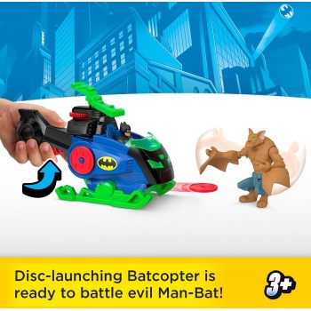 Mattel fisher-price imaginext - batman με ελικόπτερο JML97 | Toys-shop.gr