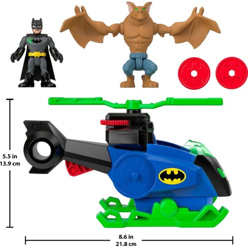Mattel fisher-price imaginext - batman με ελικόπτερο JML97 | Toys-shop.gr