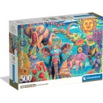 Clementoni παζλ high quality collection γιορτή ελεφάντων 500 τμχ - compact box 1220-35578 | Toys-shop.gr