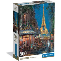 Clementoni παζλ high quality collection νύχτα στον πύργο του άιφελ 500 τμχ - compact box 1220-35577 | Toys-shop.gr