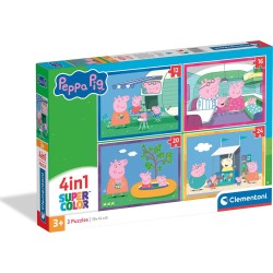 Clementoni παζλ 4 σε 1 super color peppa pig 1200-21751 | Toys-shop.gr