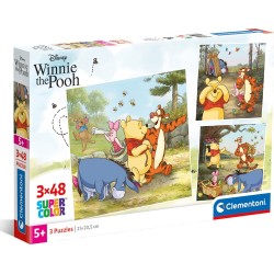 Clementoni παζλ super color winnie the pooh 3x48 τμχ 1200-25063 | Toys-shop.gr