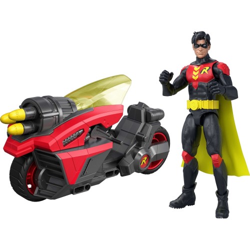 mattel dc - μηχανη του ρομπιν με φιγουρα 15εκ. JMD51 | Toys-shop.gr