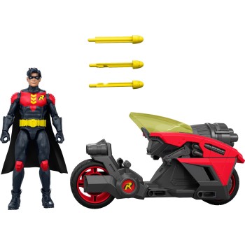mattel dc - μηχανη του ρομπιν με φιγουρα 15εκ. JMD51 | Toys-shop.gr