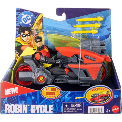 mattel dc - μηχανη του ρομπιν με φιγουρα 15εκ. JMD51 | Toys-shop.gr