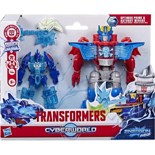 Hasbro Transformers Cyberworld Optimus Prime & Autobot Mirage High Seas Heroes Energon Surge G3181 | Toys-shop.gr