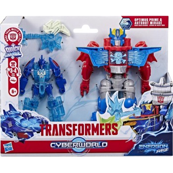 Hasbro Transformers Cyberworld Optimus Prime & Autobot Mirage High Seas Heroes Energon Surge G3181 | Toys-shop.gr