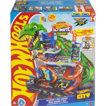 Mattel hot wheels hw city - απολυτο γκαραζ t-rex με πιστα JHL98 194735334995