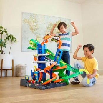 Mattel hot wheels hw city - απολυτο γκαραζ t-rex με πιστα JHL98 194735334995