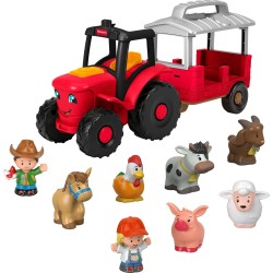 Mattel fisher-price little people - τρακτέρ με ηχους & ζωακια JLM99 | Toys-shop.gr