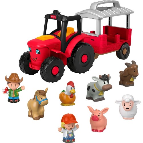 Mattel fisher-price little people - τρακτέρ με ηχους & ζωακια JLM99 194735367740