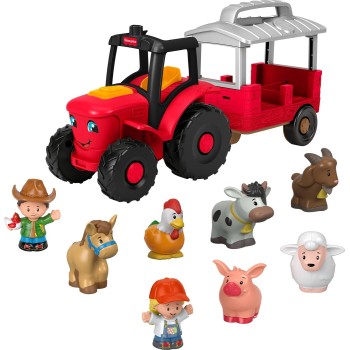 Mattel fisher-price little people - τρακτέρ με ηχους & ζωακια JLM99 194735367740