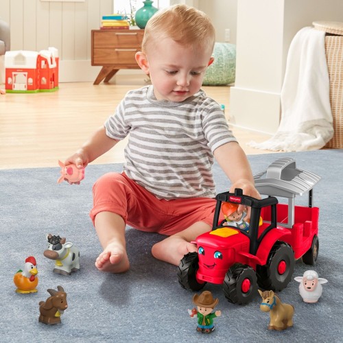 Mattel fisher-price little people - τρακτέρ με ηχους & ζωακια JLM99 194735367740