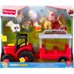 Mattel fisher-price little people - τρακτέρ με ηχους & ζωακια JLM99 194735367740