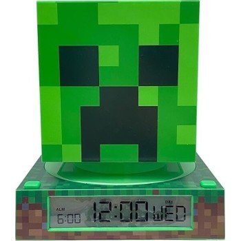 kids licensing 3D Lamp With Alarm and Date Minecraft 4x1 MIN3020 8435507886505
