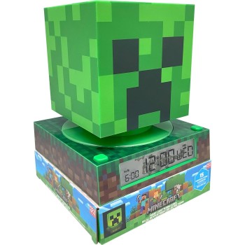 kids licensing 3d λάμπα με ξυπνητήρι και ημερομηνία minecraft MIN3020 8435507886505