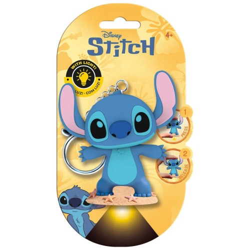 kids licensing Disney Stitch Μπρελόκ Flashies 3D Με Ραφή Φακού Led ST00150 8435507897181