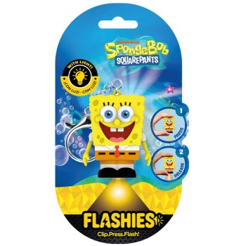 kids licensing Flashies 3d μπρελοκ με φακο led spongebob BS10011 8435507896986