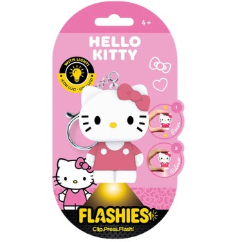 kids licensing euroswan sl keychain with 3d hello kitty figure with led flashlight HK00349 8435507896207