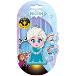 kids licensing kids  3d elsa keychain with led light, flashies figure with light by pressing head, key accessory, backpack and g