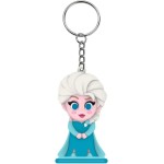 kids licensing kids  3d elsa keychain with led light, flashies figure with light by pressing head, key accessory, backpack and g