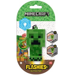 kids licensing Flashies Minecraft 3D Keychain With Led Flashlight MC00067 8435507896627