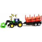 Toys-shop Choice Friction Farm Tractor And Log Trailer Set With Light And Sound JA134729 6990526347298