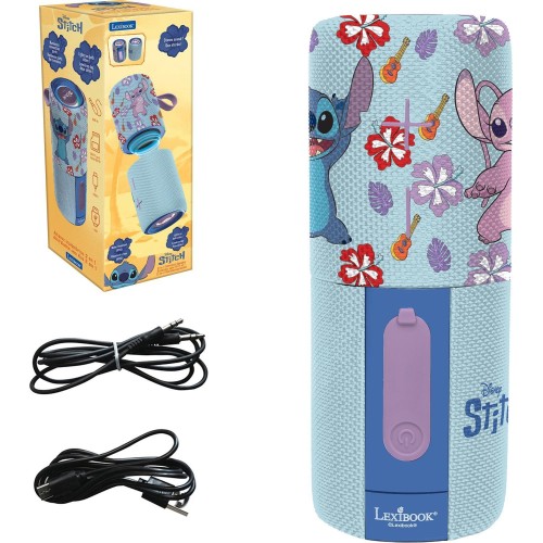 Lexibook Disney Stitch 2-in-1 Portable Bluetooth Speaker 25.BTPDUO2D 3380743126531