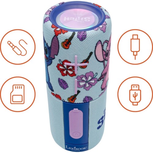 Lexibook Disney Stitch 2-in-1 Portable Bluetooth Speaker 25.BTPDUO2D 3380743126531