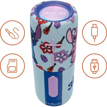 Lexibook Disney Stitch 2-in-1 Portable Bluetooth Speaker 25.BTPDUO2D 3380743126531