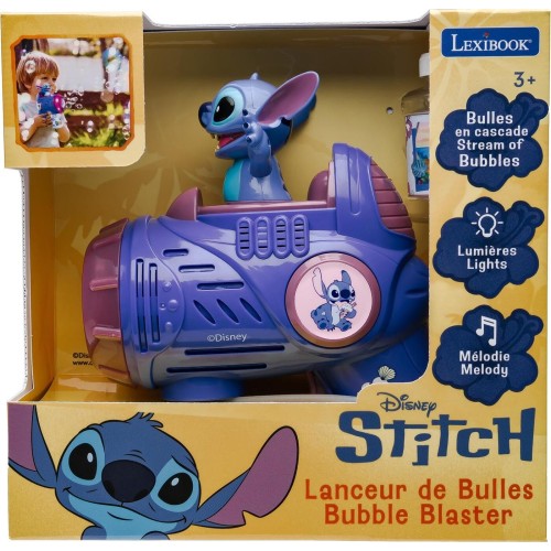 Lexibook Disney Stitch Electronic Bubble gun With 3D Figurine and Light & Sound Effe 25.PRB30D 3380743116815