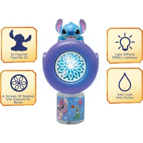Lexibook Disney Stitch Electronic Bubble gun With 3D Figurine and Light & Sound Effe 25.PRB30D 3380743116815