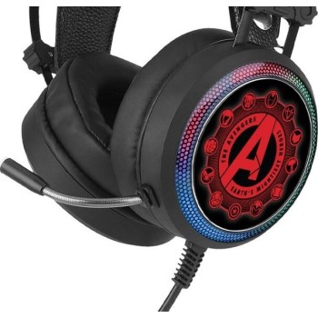 bigben Marvel Avengers ακουστικά με μικρόφωνο ert group  - avengers, μαύρο/κόκκινο  5903932177534