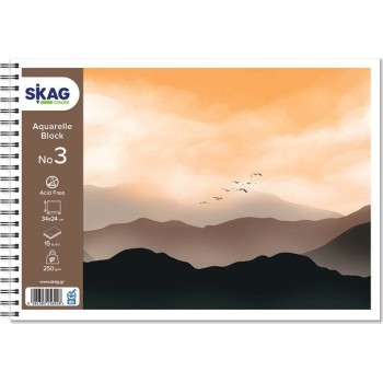 SKAG Μπλόκ Ακουαρέλλας Εποχές Ν.3 24x34 cm 15Φ 250 γρ 256926 | Toys-shop.gr