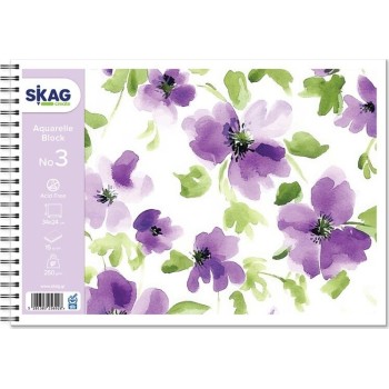 SKAG Μπλόκ Ακουαρέλλας Εποχές Ν.3 24x34 cm 15Φ 250 γρ 256926 | Toys-shop.gr