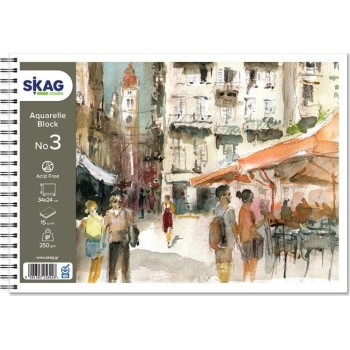 SKAG Watercolor Block Seasons N.3 24x34 cm 15Φ 250 gr 256926 | Toys-shop.gr