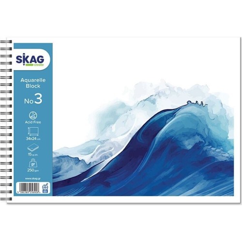 SKAG Watercolor Block Seasons N.3 24x34 cm 15Φ 250 gr 256926 | Toys-shop.gr