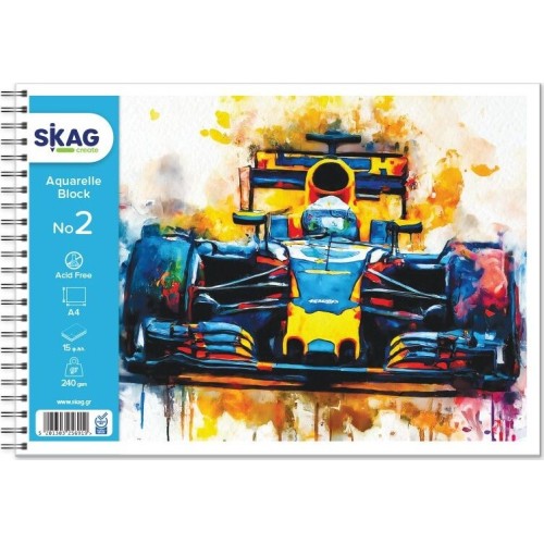 SKAG Μπλόκ Ακουαρέλλας Εποχές Ν.2 Α4, 250γρ, 15Φ 256919 | Toys-shop.gr