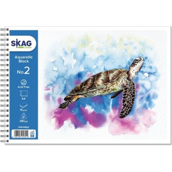 SKAG Μπλόκ Ακουαρέλλας Εποχές Ν.2 Α4, 250γρ, 15Φ 256919 | Toys-shop.gr
