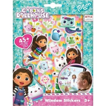Totum Glass Stickers - Gabby's Dollhouse, 5 Pieces TT420427 | Toys-shop.gr