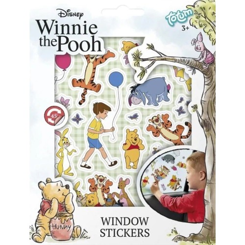 Σετ Αυτοκόλλητα για Τζάμι Totum - Winnie the Pooh, 45 Τεμάχια TT690201 | Toys-shop.gr