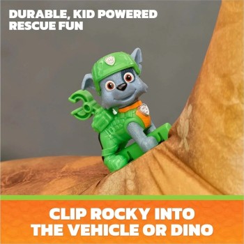Spin Master Paw Patrol - The Dino Movie, Megasaurus Dino Vehicle Game Set With Rocky Figure 6075939 | Toys-shop.gr