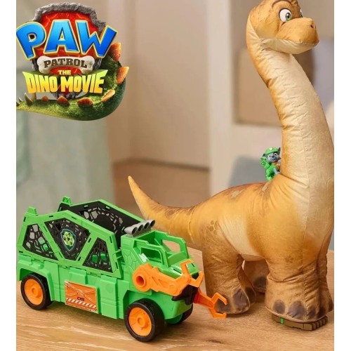 Spin Master Paw Patrol - The Dino Movie, Megasaurus Dino Vehicle Game Set With Rocky Figure 6075939 | Toys-shop.gr
