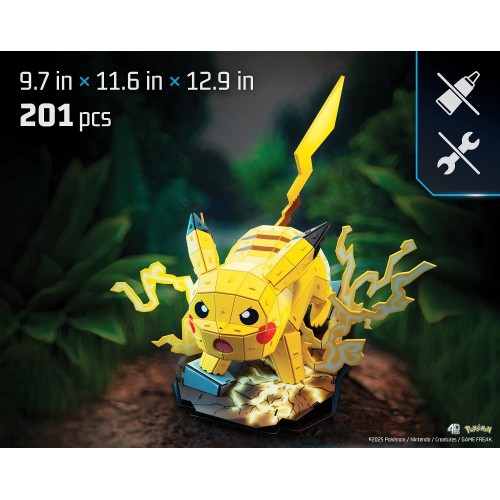 3D Φιγούρα για Συναρμολόγηση Spin Master 4D Build - Pokemon Pikachu, 201 Τεμάχια 6075061 | Toys-shop.gr