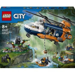 LEGO city ελικόπτερο εξερευνητή ζούγκλας στη βάση κατασκήνωσης 60437 | Toys-shop.gr