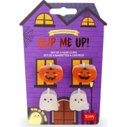 Legami Halloween Set of Four Mini Hair Clips - Clip Me Up! ghost and pumpkin HCL0005 | Toys-shop.gr