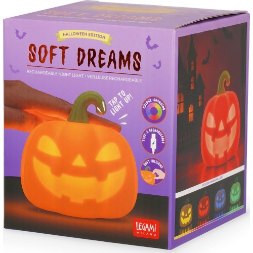 Legami halloween φωτάκι νυκτός επαναφορτιζόμενο-soft dreams-pumpkin SIL0001 | Toys-shop.gr