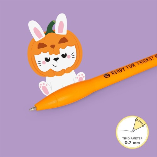 Legami halloween light-up gel pen - bunny - pumpkin - 0,7 mm WIM0001 | Toys-shop.gr